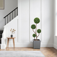 Arbre topiaire en buis artificiel, plantes artificielles, verdure avec pot, décoration, décoration intérieure, plantes artificielles d'intérieur et d'extérieur, verdure