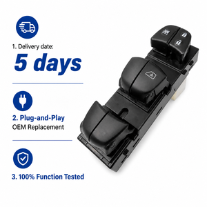 Interruptor Maestro de Ventanilla para <span class=keywords><strong>Nissan</strong></span> <span class=keywords><strong>Navara</strong></span> Terra 25401-4JG0A D23 NP300, Elevador de Ventanilla, Reemplazo OEM - Product Image 1