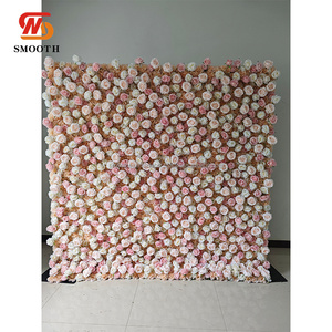 SMOOTH Wholesale Roll up Artificial Flower <b>Wall</b> Background for Wedding <b>Party</b> <b>Decoration</b> Flower 3d <b>Wall</b> - Product Image 6