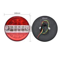 Feu arrière LED Hamburger pour camion, remorque, châssis, camping-car, 12-24V, universel, rond, feu de position arrière