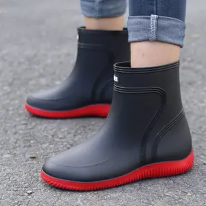 Botas de seguridad para el trabajo de PVC para hombre, impermeables, personalizadas, de goma