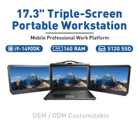 Estación de Trabajo Móvil de 17.3" con I9-14900K, 16GB, 512GB SSD, Laptop de Alto Rendimiento para Ingeniería, Diseño, IA y Computación Pesada, Windows 11/Linux