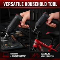 Kit de tournevis électrique sans fil au lithium 47 pièces, mini tournevis multifonctionnel pour réparation domestique