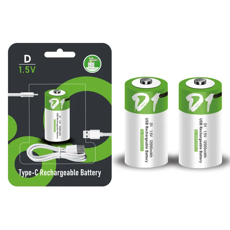 Batería de litio recargable primaria, baterías D, celda de 3,6 V, 1,5 V, Puerto tipo C reutilizable, reemplazo de batería UM1 D Is33600 Er34615