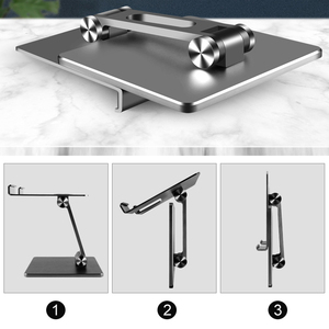 All Metal Height Adjustable Aluminum Alloy Mobile Phone and <b>Tablet</b> Desk <b>Stand</b> iPad Computer Mobile Phone - Product Image 2