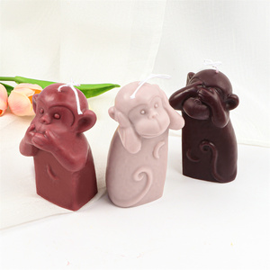 Moule en silicone pour bougies en cire de soja et savon, motif singe, animaux magiques 3D, culture bouddhiste, pour décoration intérieure, en plâtre - Product Image 6