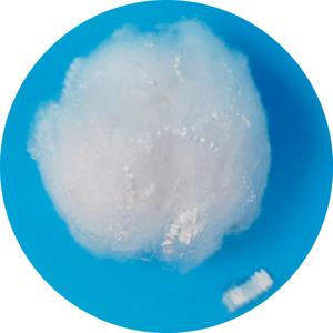 <span class=keywords><strong>Fibre</strong></span> de polyester microfibre recyclée 0.9D*32mm, type duvet, pour rembourrage - Product Image 3