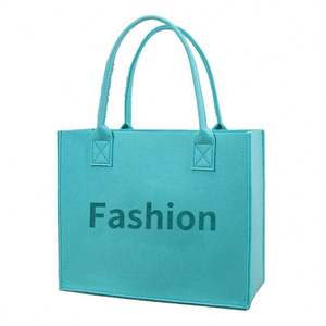 Custom Logo Eco-Friendly Felt Women's <b>Large</b> Capacity Grocery Tote <b>Bag</b> Durable Handbag for <b>Shopping</b> by Girls - Product Image 1