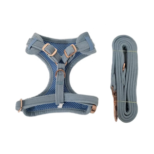 Nuevo conjunto de arnés de lujo personalizado para perros, fabricantes, logotipo personalizado ajustable, sin tirones, <span class=keywords><strong>collar</strong></span> de arnés para perros, correa para perros - Product Image 6