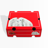 Boîte d'emballage pour fruits en carton ondulé imprimée sur mesure, boîte d'emballage pliable pour fruits frais, pour fraises, cerises, bleuets