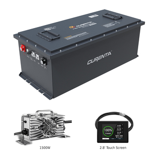 แบตเตอรี่ลิเธียมไอออนรถกอล์ฟ150Ah 72โวลต์พร้อมที่ชาร์จหน้าจอบลูทูธ BMS อะไหล่กรดตะกั่วสำหรับรถกอล์ฟ - Product Image 1