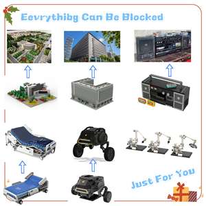 YILI, bloques de construcción de automóviles personalizados, ladrillos de <span class=keywords><strong>vista</strong></span> de calle, juguete educativo para niños, ladrillos Moc, juegos de bloques de construcción de recuerdo de negocios - Product Image 6