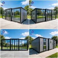 Casa Contenedor Prefabricada Expandible de 40 y 20 Pies con Panel Solar, 1, 2, 3, 4, 5 Dormitorios, Plegable, en Venta, Casa Modular, Granny Flat