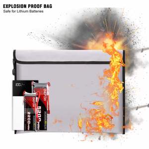 CUSTOM Extra Large Fireproof <b>Document</b> <b>Bag</b> Factory Fabric Guard Gray with Zipper Layered FL Design <b>Document</b> Holder - Product Image 4