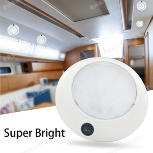 Recessed <b>Led</b> <b>Ceiling</b> <b>Light</b> 12Vdc With Switch Cold White For Boat Interior Lighting Ip65 Plastic Cover - Product Image 1