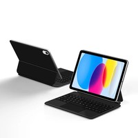 Casing Keyboard Nirkabel Magic Tablet Pintar untuk iPad Pro 11/12.9 Inch dengan Trackpad LED RGB Backlit 2018-2022 Pro M4 M3 M2 2024