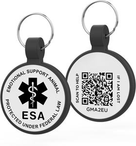 Étiquette d'identification de chien personnalisée en acier inoxydable avec décoration en dentelle style coulissant et étiquettes de <span class=keywords><strong>code</strong></span> QR pour chiens et chats - Product Image 3