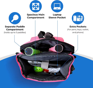 Sac à dos personnalisé pour raquette de tennis raquette de <span class=keywords><strong>badminton</strong></span> imperméable pour femmes sac à dos de voyage scolaire et sport avec entrepôt de chaussures - Product Image 3