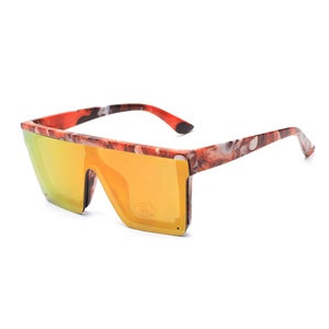 Lunettes de soleil tendance de luxe, une seule pièce, <span class=keywords><strong>lentille</strong></span> néon arc-en-ciel, UV400, club orange, <span class=keywords><strong>lentille</strong></span> miroir, logo personnalisé, activités de plein air, protection <span class=keywords><strong>UV</strong></span> - Product Image 4