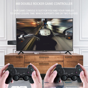 Оптовая продажа с завода, в наличии: беспроводной геймпад <span class=keywords><strong>2</strong></span>.4G для PS2, с двойной вибрацией, прозрачный, «Снежинка» - Product Image 3