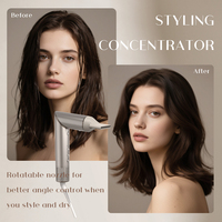Sèche-cheveux brosse professionnel 8-en-1 haute vitesse 110000 tr/min BLDC, styler bouclant auto-enroulant 1400W, ensemble ionique pour salon, usage domestique et hôtelier