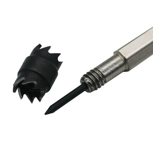 Punta da trapano a centro LUBY in acciaio super rapido con codolo esagonale e punta in carburo a doppia faccia per legno 3/8'' 5/16'' 75mm - Product Image 2