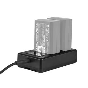 Chargeur de Batterie Portable à 2 Fentes pour Batteries de <span class=keywords><strong>Flash</strong></span> Speedlite <span class=keywords><strong>Godox</strong></span> Séries <span class=keywords><strong>V1</strong></span>/V860III VB26A/VB26B/VB30 - Product Image 1
