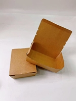 Boîtes à lunch rectangulaires écologiques de qualité alimentaire, jetables, réutilisables, multifonctionnelles, en papier kraft, pour restaurant, usage domestique