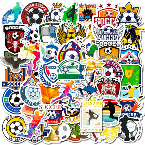 Soccer Vinyl Stickers Set Irregular Shape Graphic Design Self Adhesive Decorative Stickers for Promotional Gifts - Product Image 2