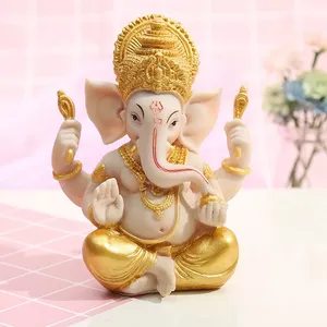 Artesanía de Resina Feng Shui, Estatua del Dios Hindú Ganesha, Dios del Elefante Indio, Dios de la Riqueza, Escultura Zen de Buda, Adorno del Dios Tailandés - Product Image 2