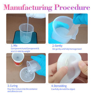 ชุดทำแม่พิมพ์ยางซิลิโคนแม่พิมพ์เรซิ่น3D ยืดหยุ่นสุดโปร่งแสงสำหรับของเล่นชุดทำเองแม่พิมพ์เด็กแสนสนุก - Product Image 5