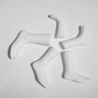 Mannequin de pied de femme classique en fibre de verre blanc pour l'affichage de chaussettes
