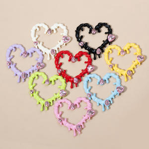 فاخر بلينغ القلب حجر الراين مصمم سحر للأحذية غير المرغوب فيها Diy صنادل تزيين الأظافر سحر - Product Image 1