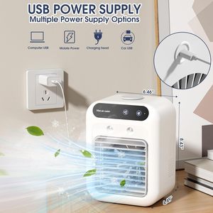 Ventilador de Aire Acondicionado Personal Mini, Silencioso, Ultraligero, con Batería de Alta Capacidad, Portátil, con Dos Modos de Velocidad - Product Image 6