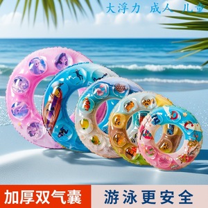 Bouée de natation pour enfants, motif de dessin animé, épaisse, à couche unique, double airbag, flotteur gonflable rond pour enfants, utilisation en piscine - Product Image 5