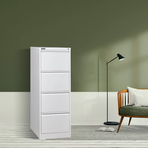 Archivador de oficina de acero blanco con múltiples cajones verticales Pedestal independiente para el hogar Oficina Hospital o uso en el dormitorio - Product Image 3