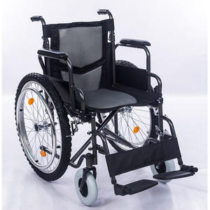 ビニール張りの取り外し可能な手動車椅子を折りたたむ東南アジア - Product Image 2