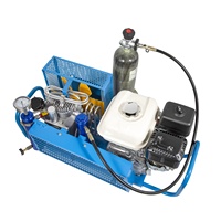 Compresseur d'air respiratoire électrique/à essence SCU100P 100L 3000-4500psi pour la plongée sous-marine et la lutte contre les incendies