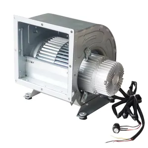 Ventilador centrífugo de doble entrada de acero galvanizado con Motor EC de 7/7 115V 230V con Control de velocidad para unidad de tratamiento de aire 1700 M3H