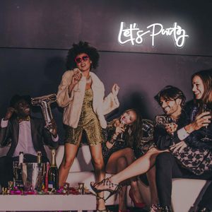 Insegna Luminosa LED 'Cheerful Let's Party' per Decorazione Murale, Ideale per Addio al Nubilato, Camera da Letto, Casa, Bar - Product Image 4