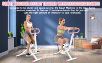 Appareil de Squat Pliable pour l'Entraînement des Fessiers (Maximus), des Cuisses, des Abdos, du Dos et des Jambes avec Bande de Résistance