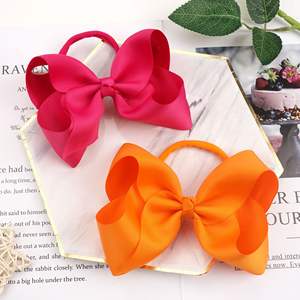 MIO 6 pouces grand arc bandeau en nylon bébé arcs pas cher élastique bébé filles bandeaux avec bowknot cheveux accessoires - Product Image 2