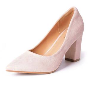 <span class=keywords><strong>Scarpe</strong></span> da Ufficio <span class=keywords><strong>con</strong></span> <span class=keywords><strong>Tacco</strong></span> Alto Chunky in Camoscio, Punta Chiusa e Appuntita per Donne - Product Image 3