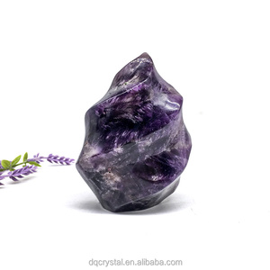 Cristal d'améthyste rêveuse naturelle pour la guérison énergétique, cristal de torche poli, améthyste rêveuse violette pour la décoration Feng Shui - Product Image 4