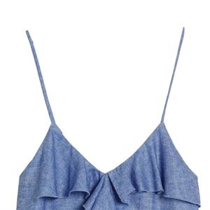 NOVEDAD DE VERANO 2025, ropa informal para mujer, estilo de lujuria pura Sexy, tirantes cortos con volantes en capas, suministro transfronterizo ajustado Vintage - Product Image 4