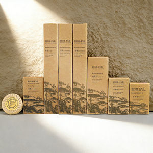 Boîte en papier kraft écologique avec logo personnalisé, ensemble de produits de toilette pour hôtel, brosse à dents en paille - Product Image 2