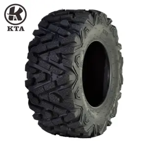 KTA Pneumatic Rubber 25-10-12 12PR ATV Tubeless Tire and Wheel Lawn Mower Utility Turf Garden Golf Cart atv and utv tires