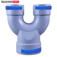 Connecteur de conduit en plastique PP rond en forme de Y à trois voies / Connecteur en Y pour système de ventilation