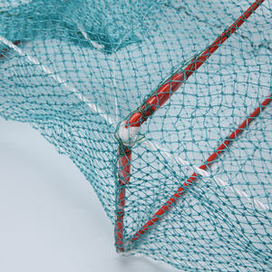 (18cmx32cmx29frames) Pots de crabe commerciaux en fil de nylon brun de sortie d'usine équipements de pisciculture <span class=keywords><strong>Cage</strong></span> à appâts de pêche - Product Image 5