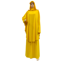 Ensemble de jupe Hijab longue à manches chauve-souris pour femmes musulmanes, vêtement de prière pour filles, robe ethnique Abaya, vêtements islamiques Caftan